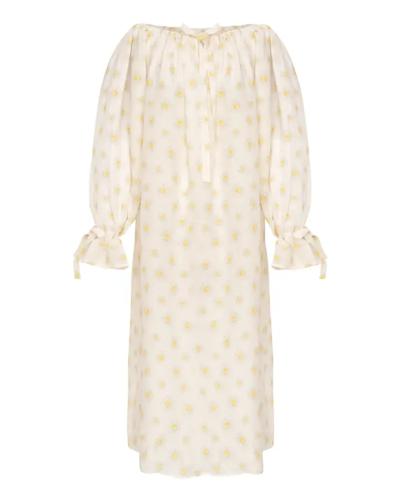 SLEEPER Cha-Cha ruffled midi dress - Weiß Weiß