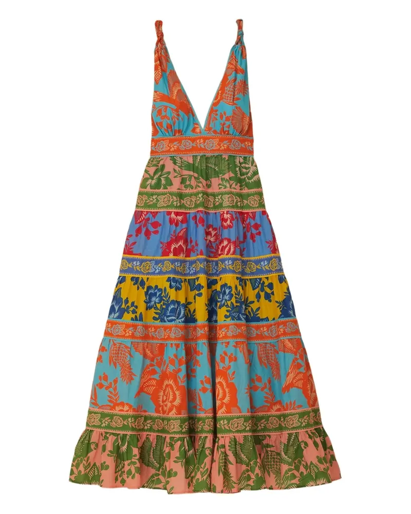 FARM Rio Garden-Midikleid mit Spitze - Blau Blau