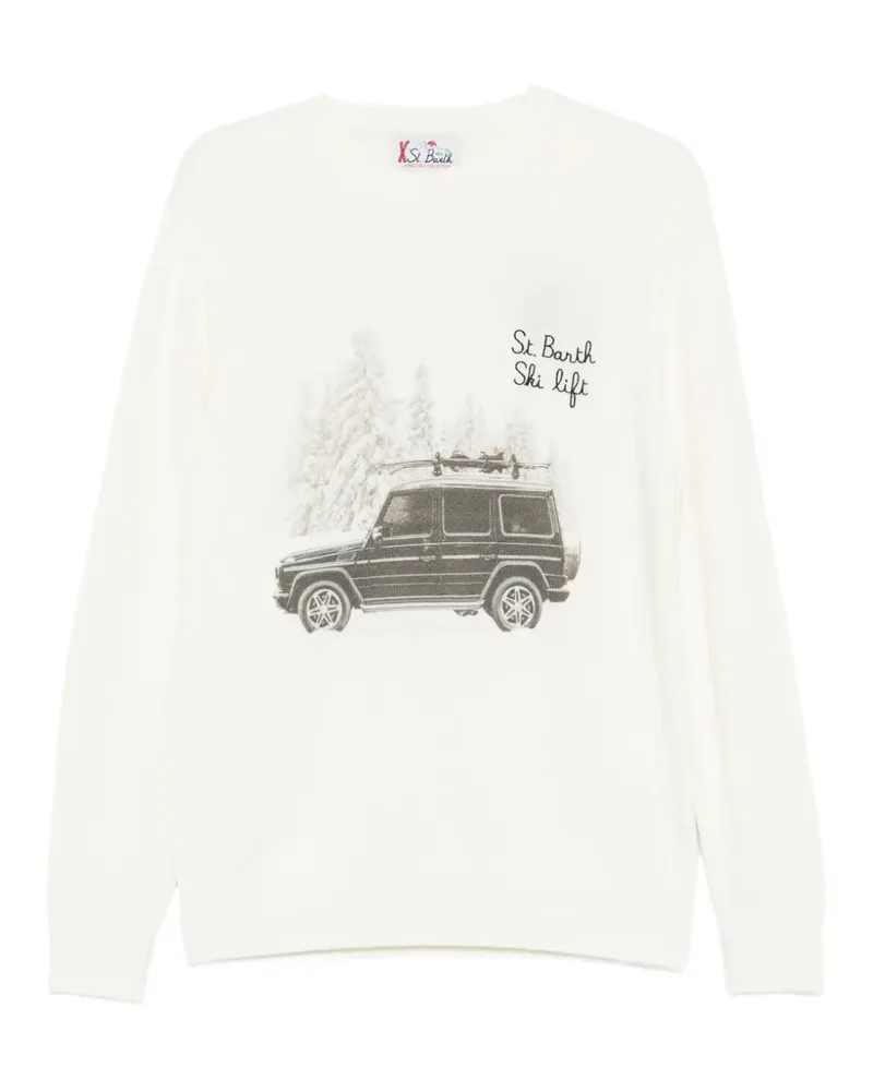 MC2 Saint Barth graphic-print crew-neck sweater - Nude Nude