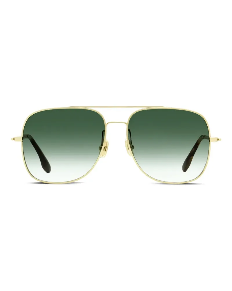 Victoria Beckham Sonnenbrille mit eckigem Gestell - Gold Gold