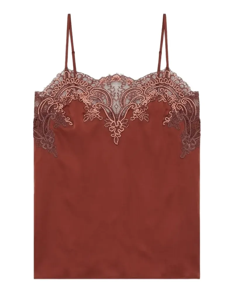 Fortela Brianne lace-trimmed sleeveless blouse - Braun Braun