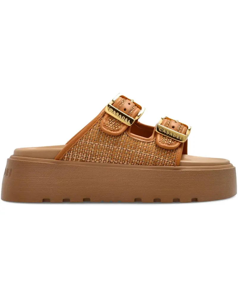Casadei Plateau-Sandalen mit Logo - Braun Braun