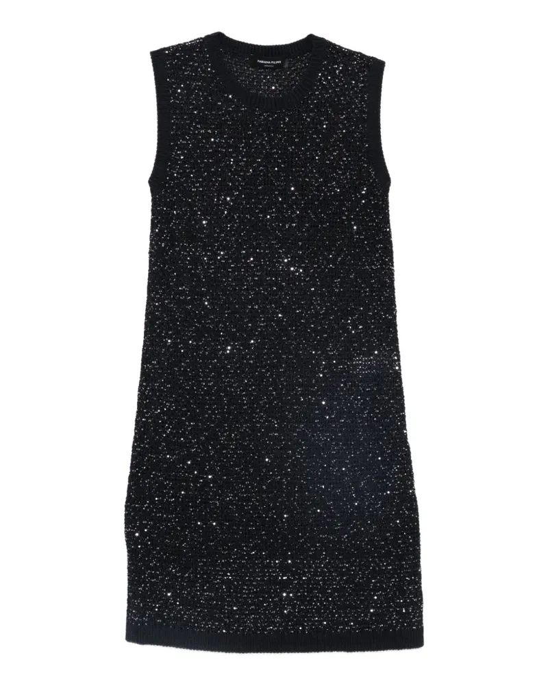 Fabiana Filippi embellished sleeveless mini dress - Blau Blau
