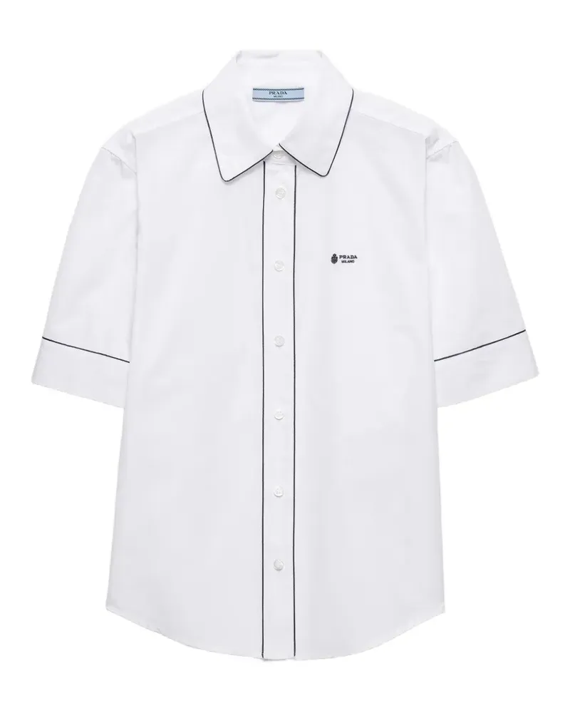 Prada Hemd aus Popeline - Weiß Weiß