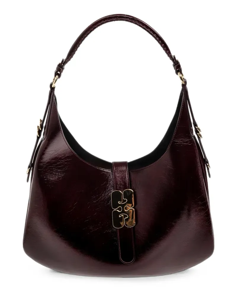 Ganni Schultertasche mit Schmetterling - Rot Rot