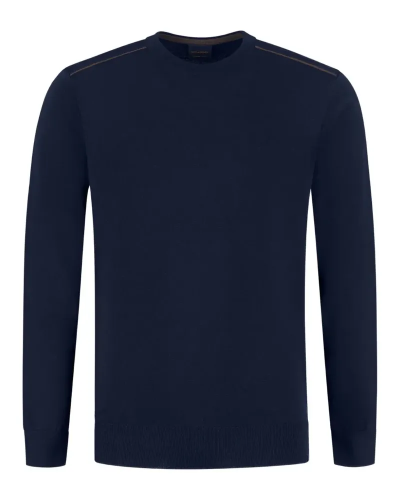 Paul & Shark contrast-trim crew-neck sweater - Blau Blau