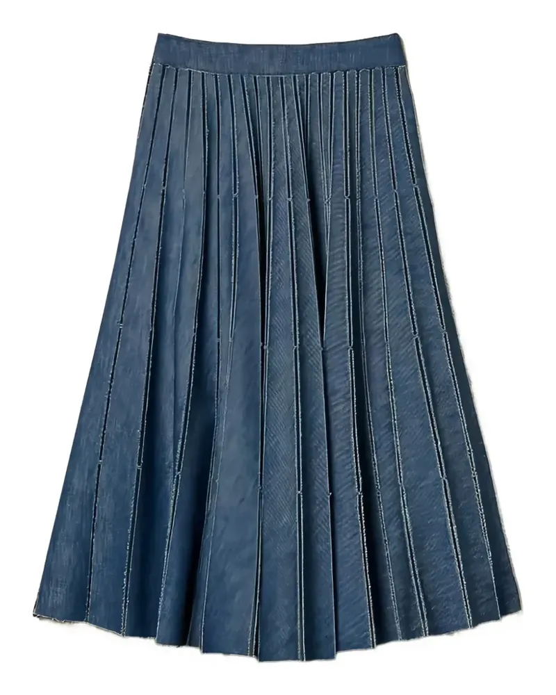 Twin-Set pleated denim skirt - Blau Blau