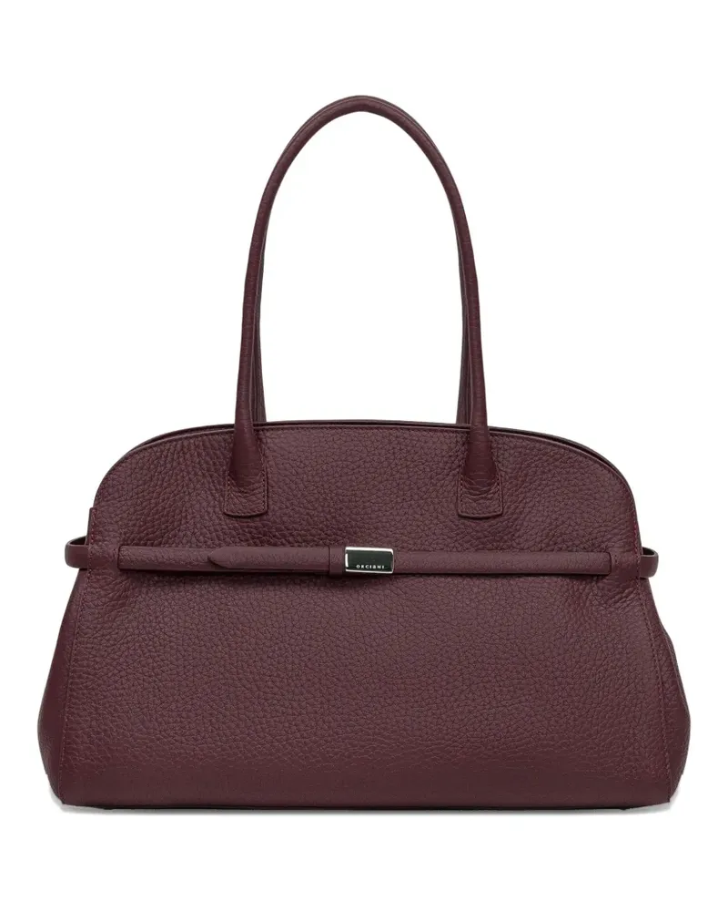 Orciani large Aura Soft pebble-leather tote bag - Rot Rot
