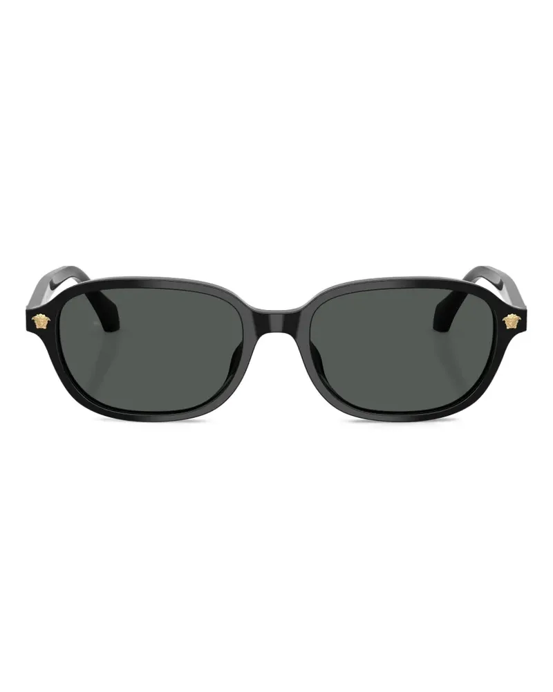 Versace Sonnenbrille mit eckigem Gestell - Schwarz Schwarz