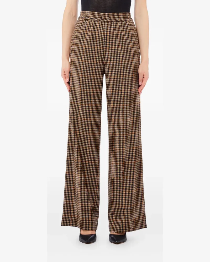 Liu Jo Karierte Hose mit geradem Bein - Braun Braun