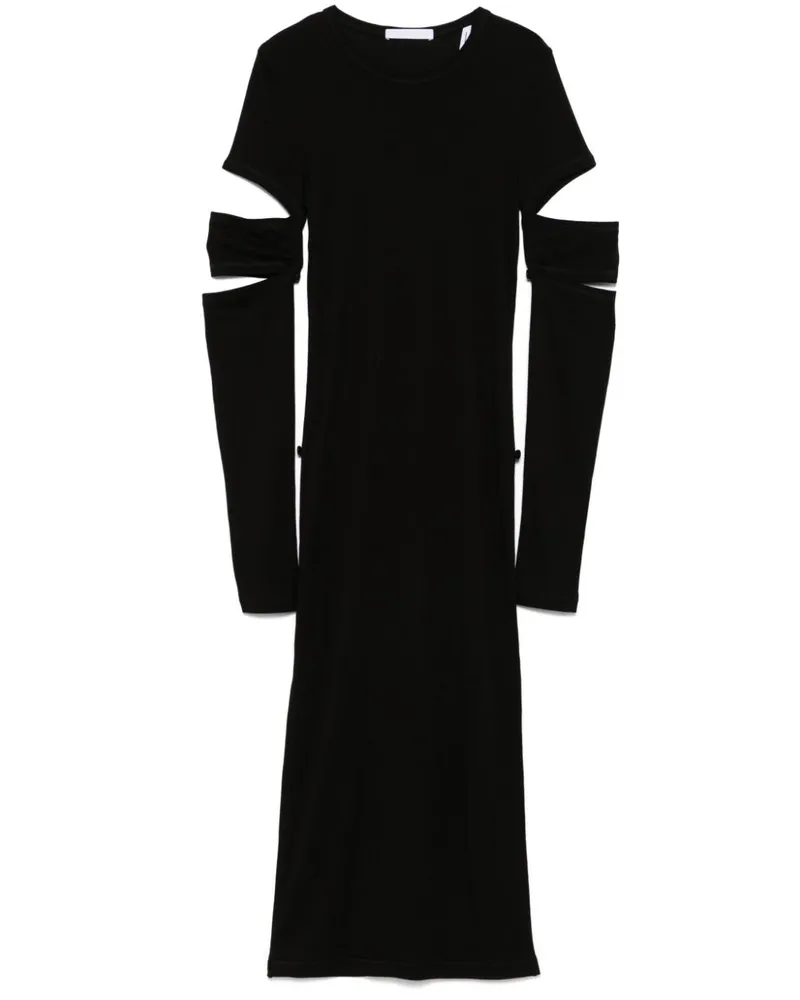 Helmut Lang Slash Midikleid - Schwarz Schwarz