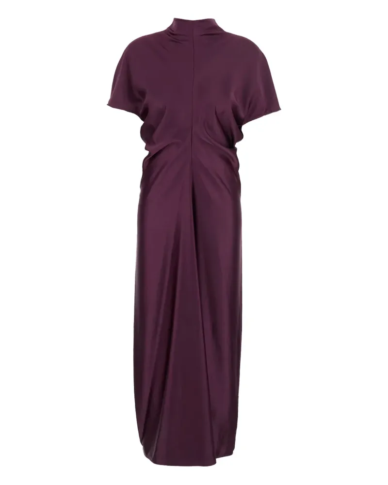 Federica Tosi Drapiertes Kleid mit Rollkragen - Violett Violett