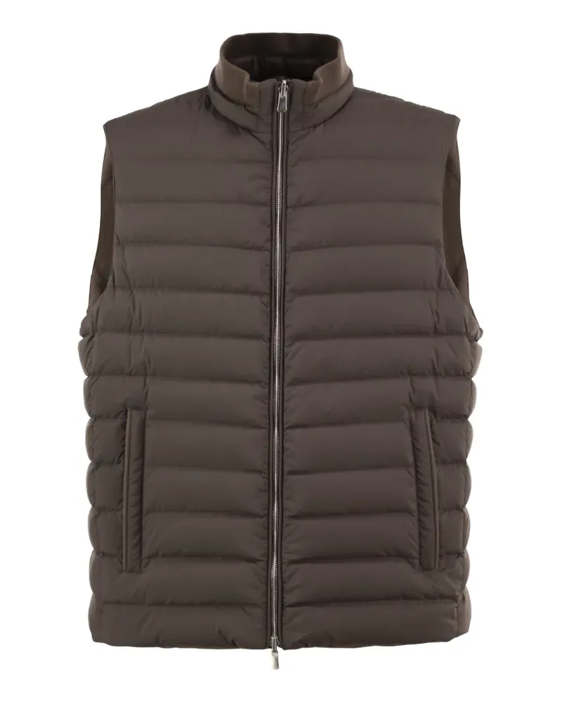 Fedeli Rodeo reversible quilted gilet - Braun Braun