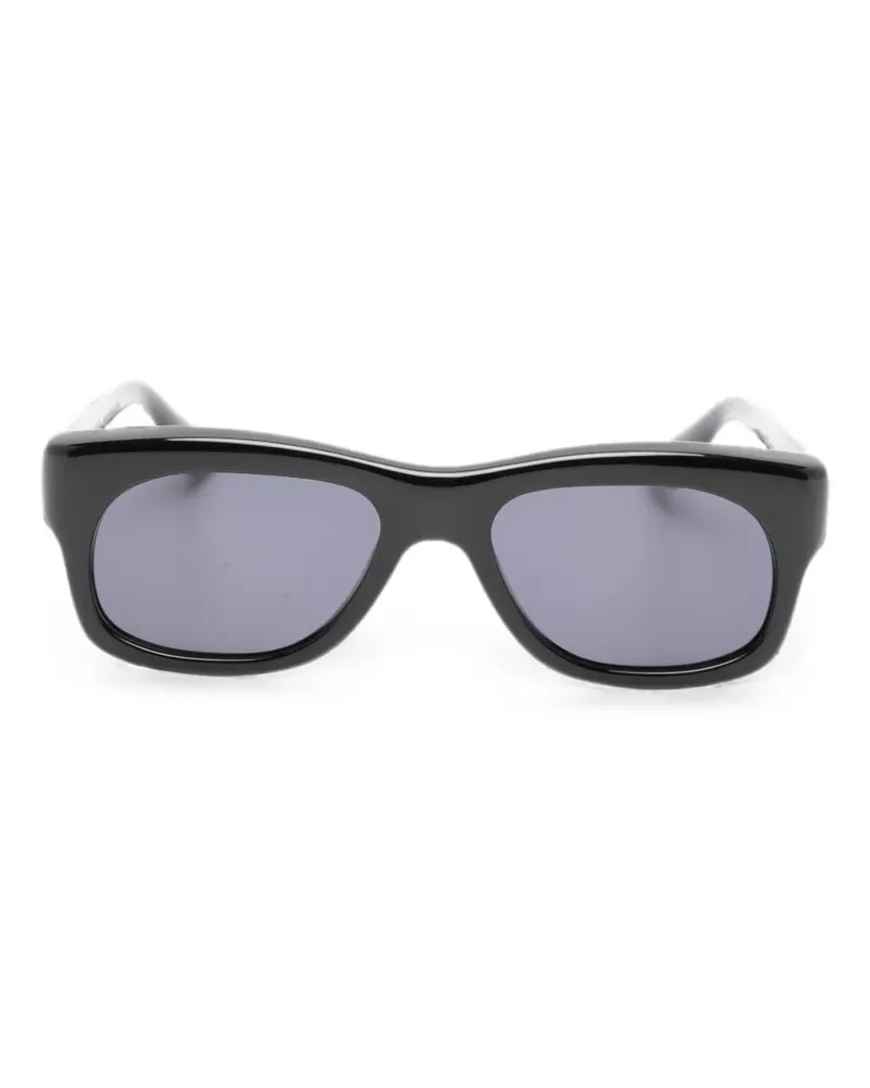 Port Tanger Sonnenbrille mit eckigem Gestell - Schwarz Schwarz