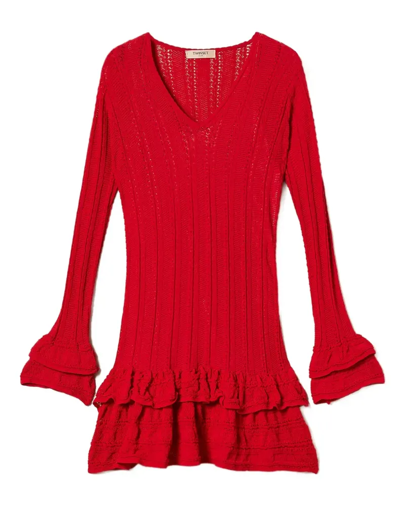 Twin-Set Gestricktes Minikleid - Rot Rot