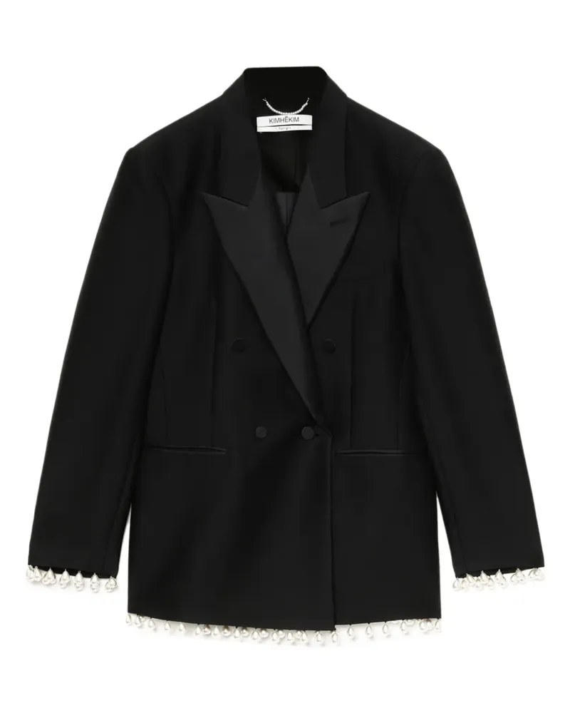 KIMHEKIM Blazer mit Perlenverzierung - Schwarz Schwarz