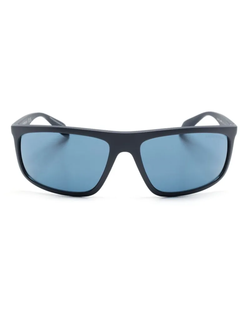 Emporio Armani Sonnenbrille mit eckigem Gestell Blau