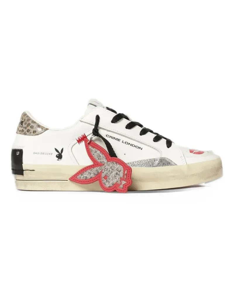 Crime x Playboy Kiss Me Quick lace-up sneakers - Weiß Weiß