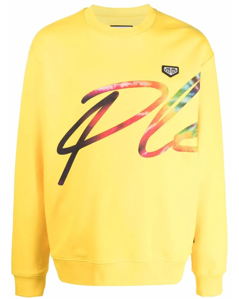 Philipp Plein Sweatshirt mit Logo-Print - Gelb Gelb