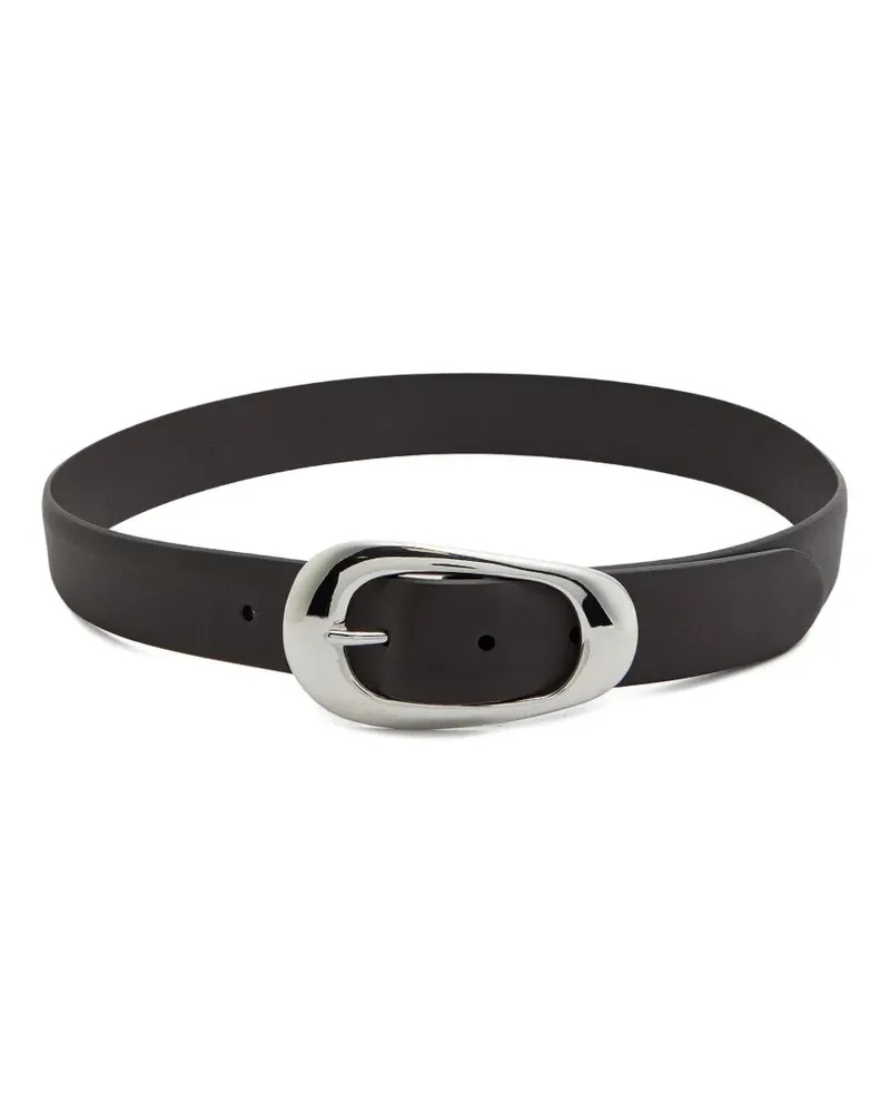 Anderson's narrow oval-buckle belt - Schwarz Schwarz