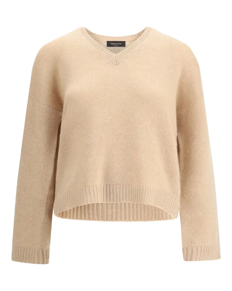 Fabiana Filippi Pullover mit V-Ausschnitt - Nude Nude