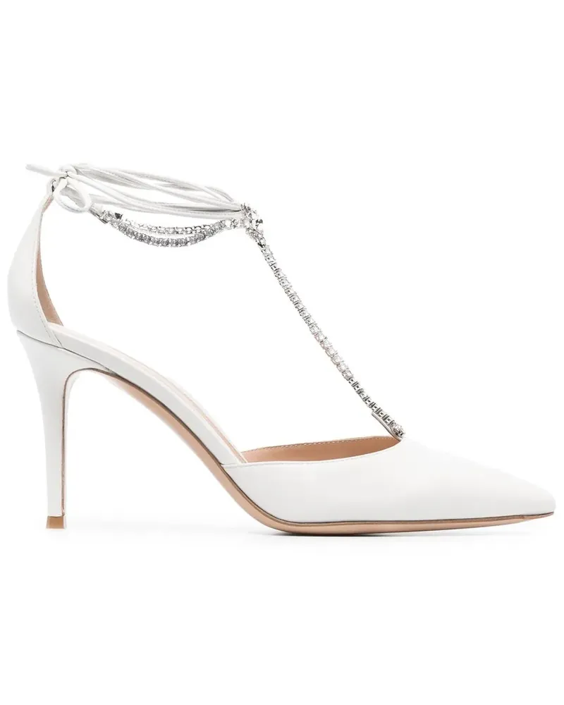 Gianvito Rossi Brilliant Pumps 85mm - Weiß Weiß