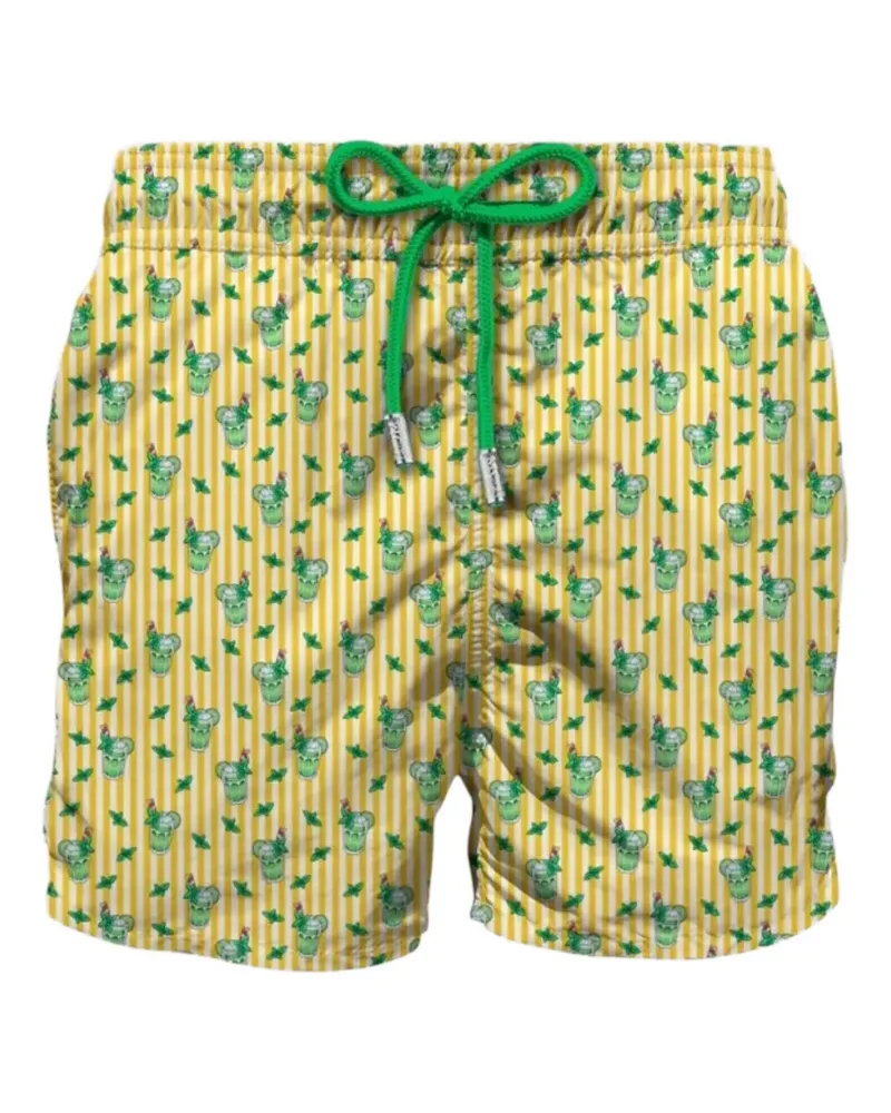 MC2 Saint Barth Lighting striped swim shorts - Gelb Gelb