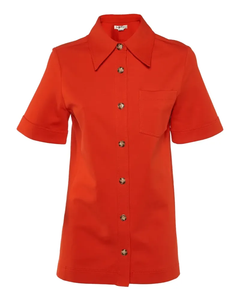 Victoria Beckham button-front jersey shirt - Orange Orange