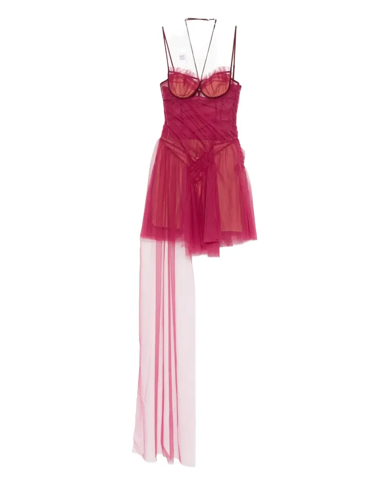 Nensi Dojaka Drapiertes Minikleid - Rot Rot