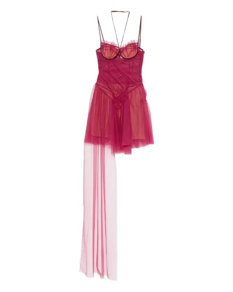 Nensi Dojaka Drapiertes Minikleid - Rot Rot