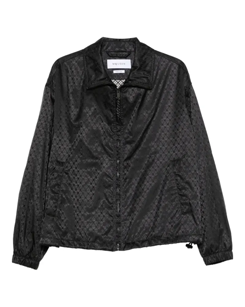 Alexander McQueen Jacke aus Totenkopf-Jacquard - Schwarz Schwarz