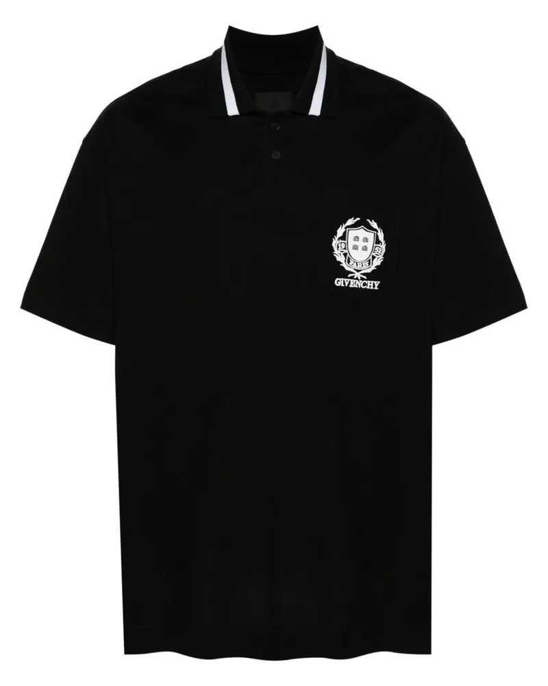 Givenchy Poloshirt mit Logo-Stickerei - Schwarz Schwarz