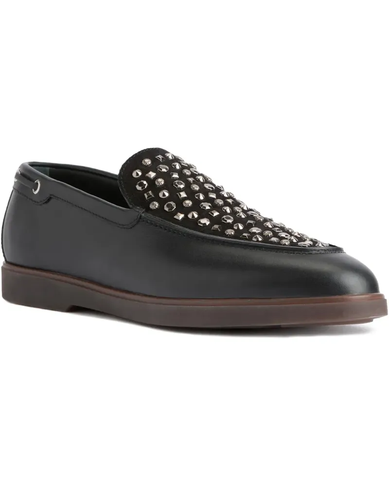 Giuseppe Zanotti Loafer mit Nieten - Schwarz Schwarz