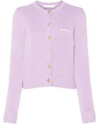 Palm Angels Cardigan mit Logo-Stickerei Violett