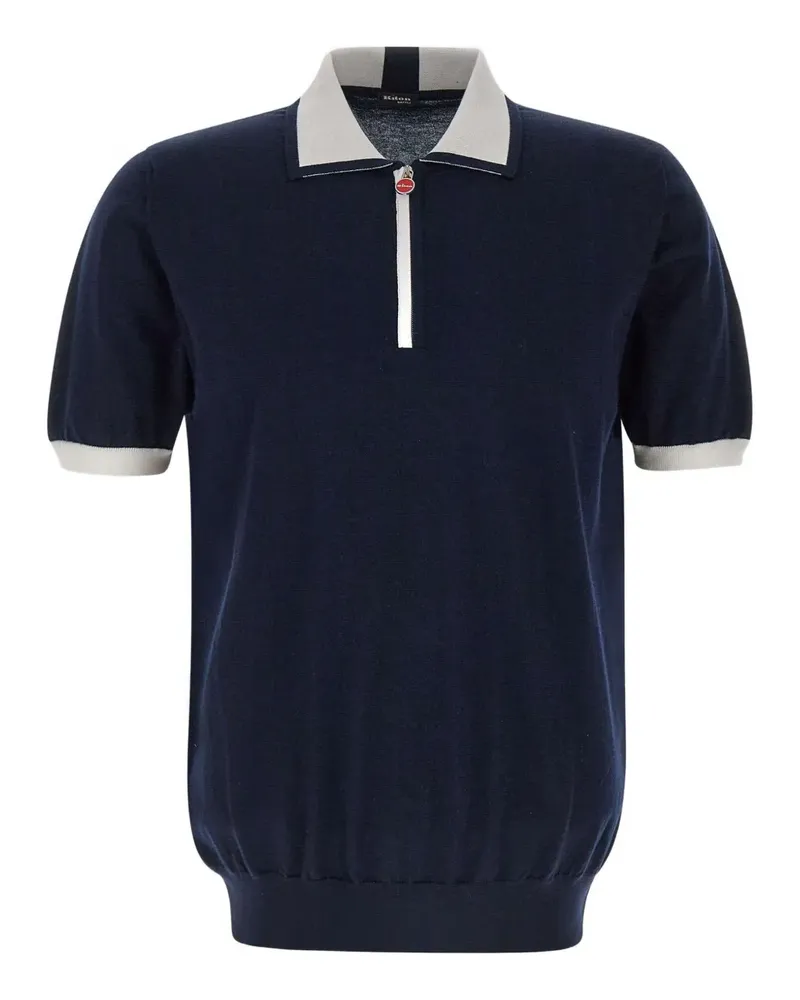 Kiton zip-up polo shirt - Blau Blau