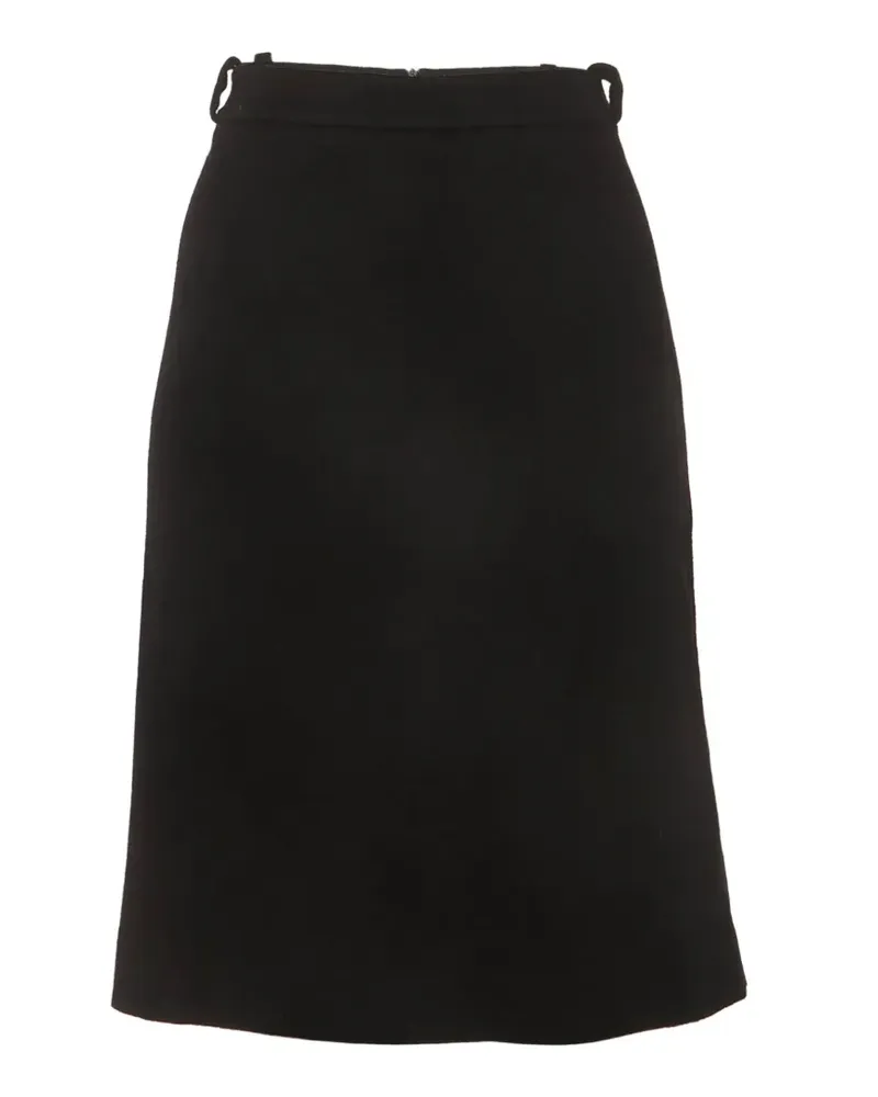 Max Mara Bleistiftrock aus Filz - Schwarz Schwarz