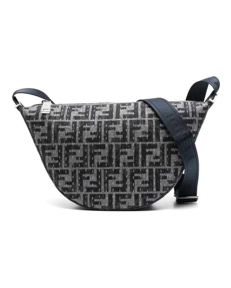 Fendi Kleine Melon Kuriertasche - Grau Grau