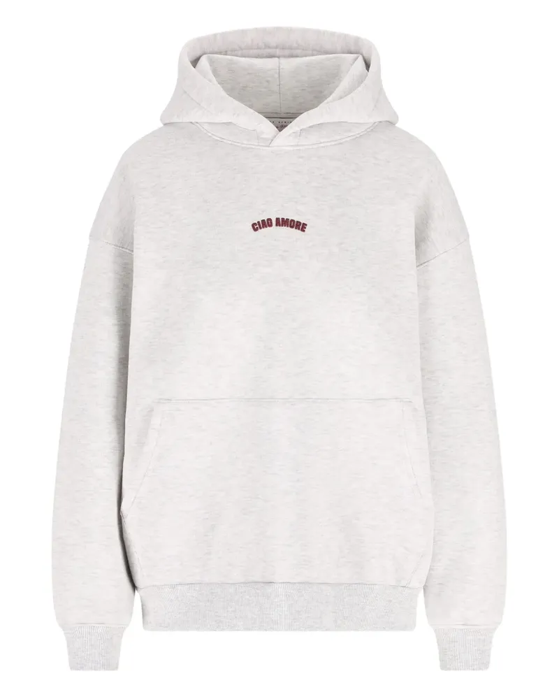 Giada Benincasa Hoodie mit Ciao Amore-Stickerei - Grau Grau
