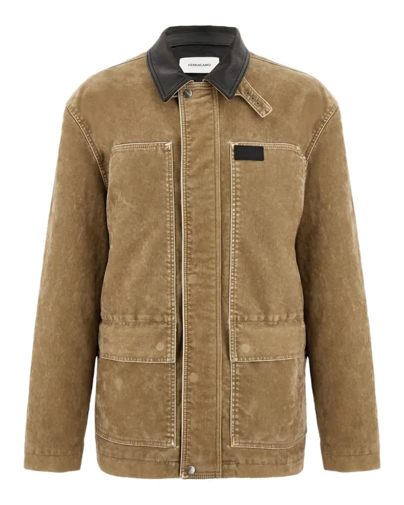 Ferragamo Utility-Blousonjacke - Nude Nude