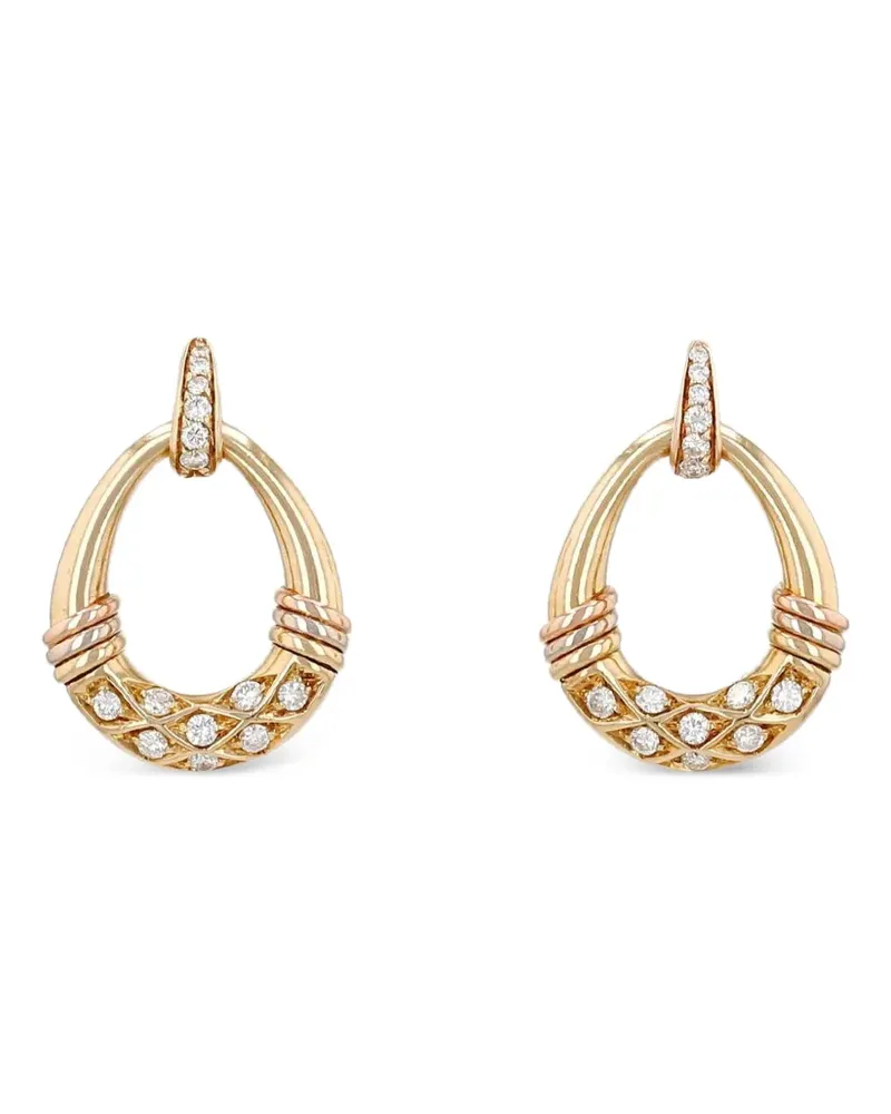 Cartier 1990s Rumba Hängeohrringe mit Diamanten - Gold Gold