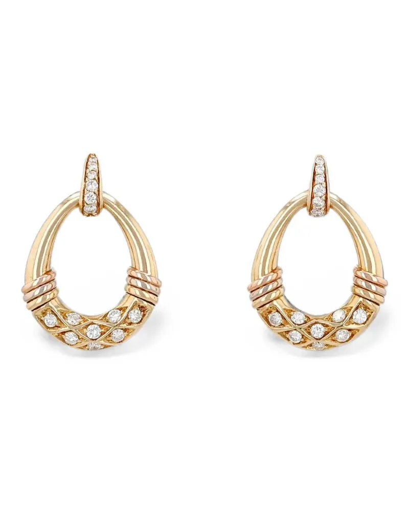 Cartier 1990s Rumba diamond drop earrings - Gold Gold