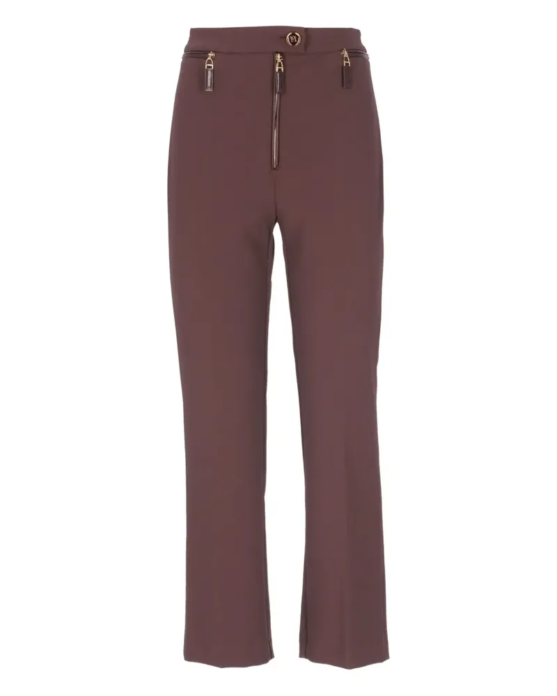 Elisabetta Franchi cropped straight-leg trousers - Braun Braun