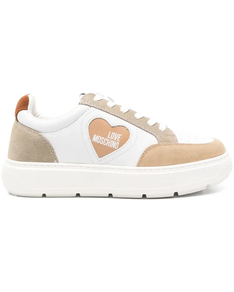 Moschino Sneakers mit Logo-Print - Weiß Weiß