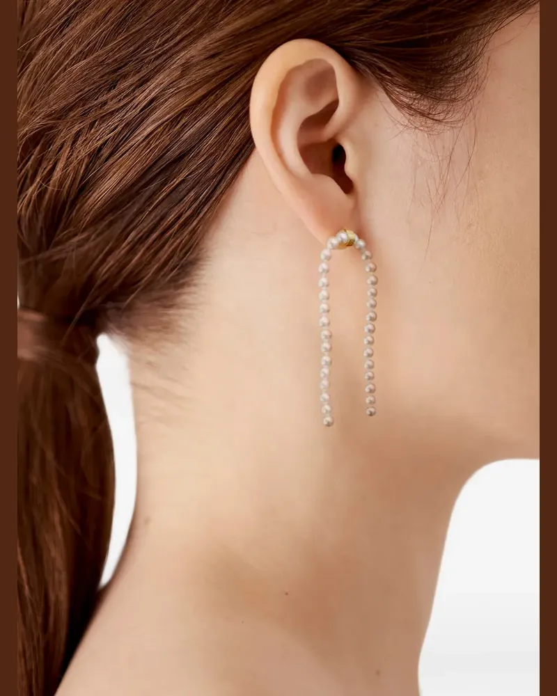 SHIHARA Node circle-shaped matte stud - Gold Gold