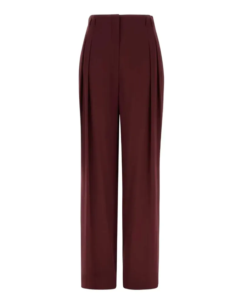 Alberta Ferretti pleated crepe trousers - Rot Rot
