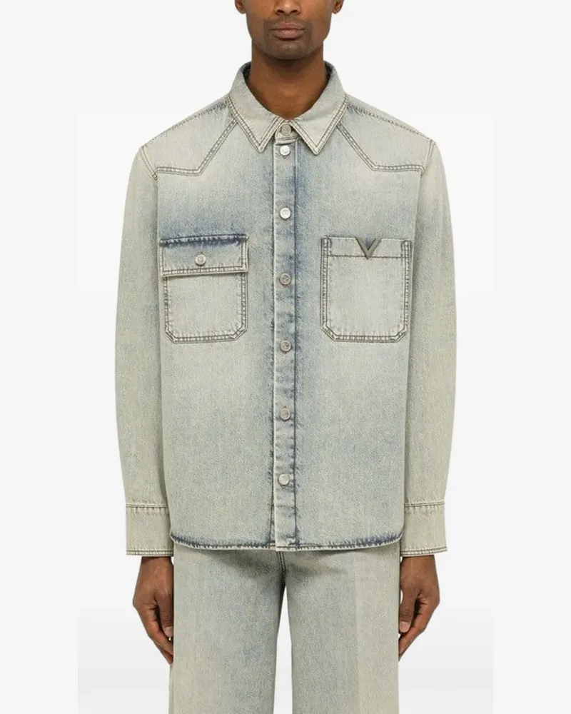 Valentino Garavani buttoned denim shirt - Blau Blau