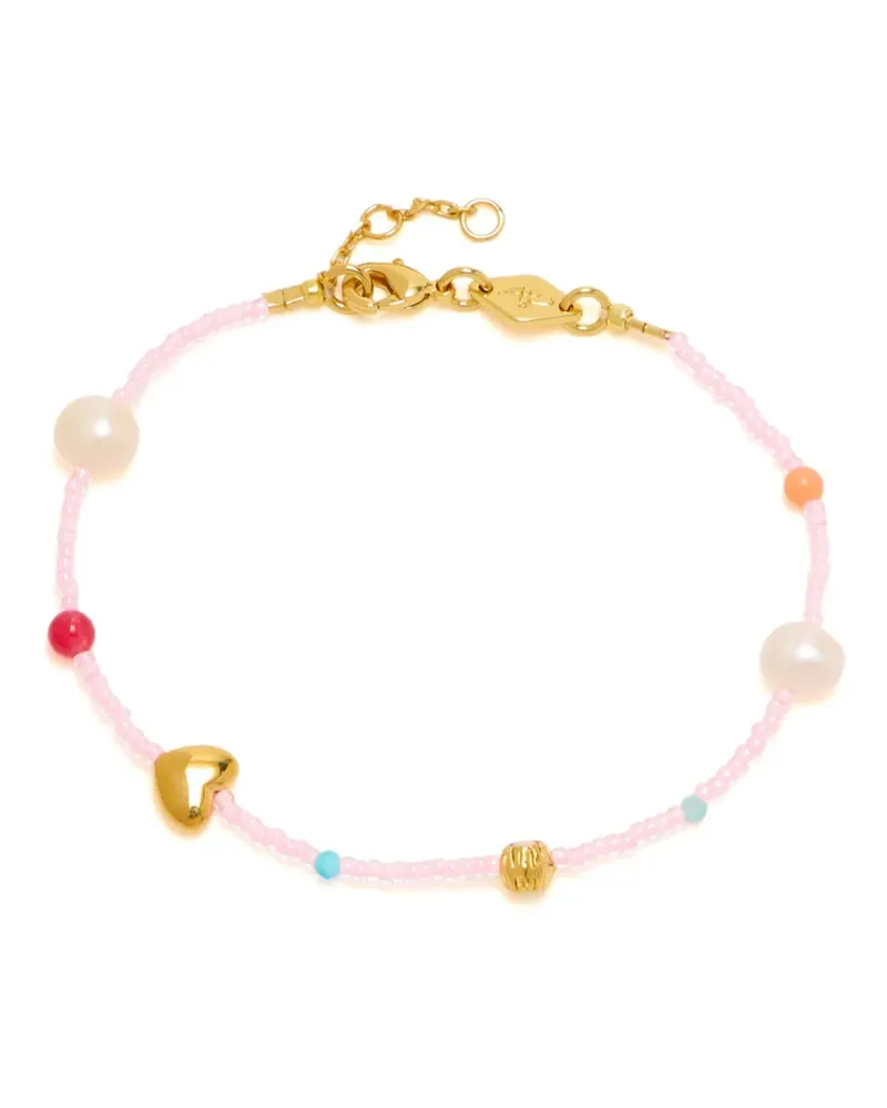 Anni Lu Armband mit Perlen - Rosa Rosa