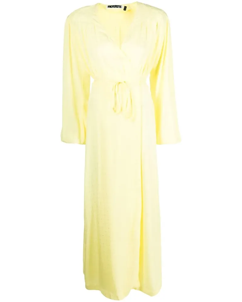 ROTATE Birger Christensen Langärmeliges Maxikleid - Gelb Gelb