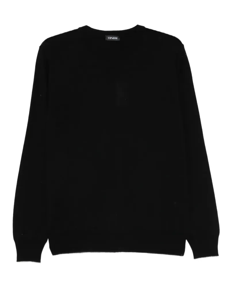 CENERE GB Pullover mit Rundhalsausschnitt - Schwarz Schwarz