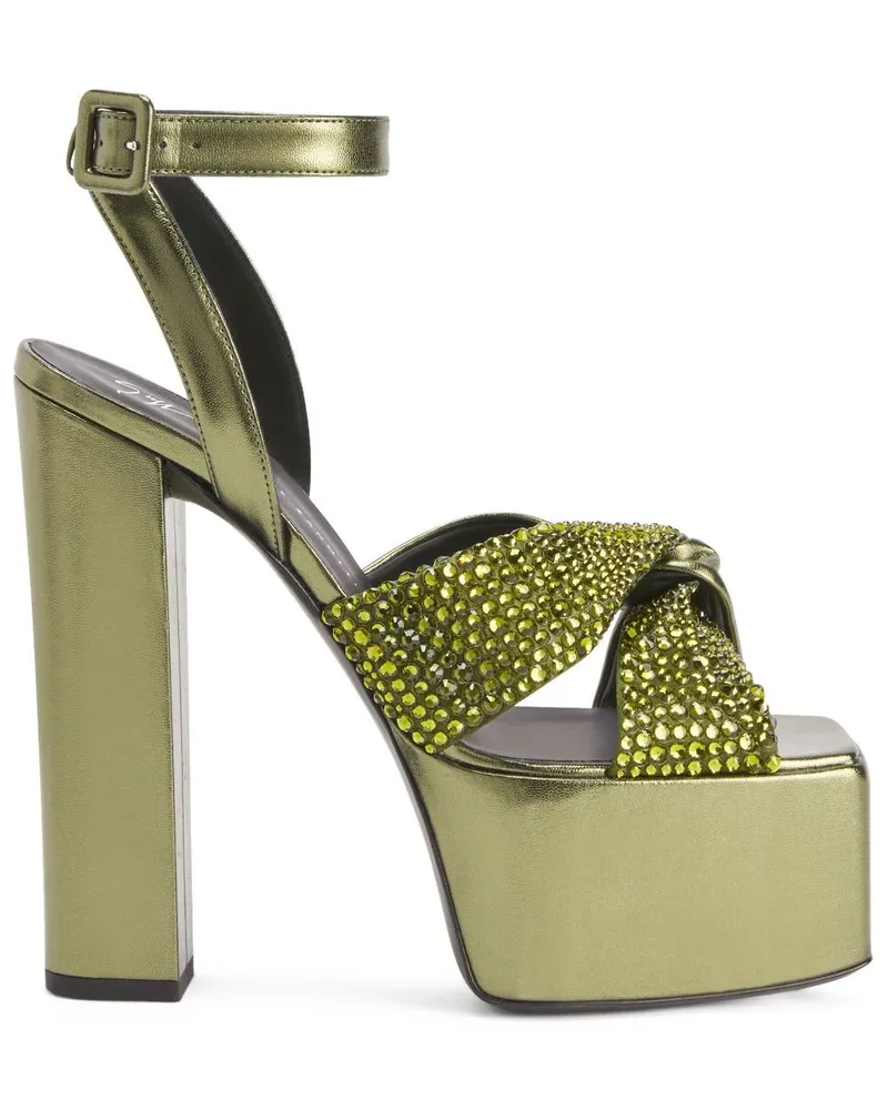 Giuseppe Zanotti Sandalen mit Kristallen 150mm - Grün Grün